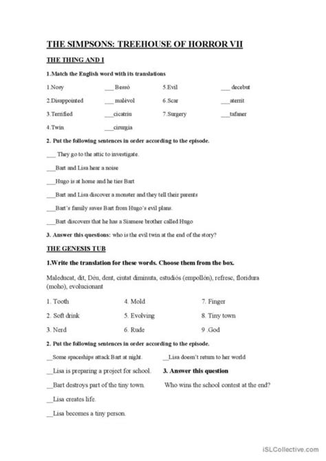 166 Simpson English Esl Worksheets Pdf And Doc