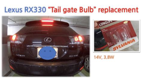 Lexus Rx330 Tail Bulb Replacement Youtube