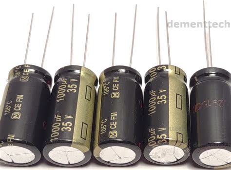 5x Panasonic Fm 1000uf 35v Low Esr Radial Capacitors Caps 105c 12 5mm 12 5x25 Ebay