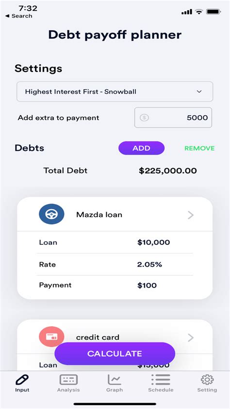 debt payoff plan calculator  iphone