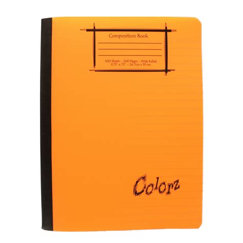 Colorz Wide Rule Poly Composition Books Orange Shop Notebooks At H E B