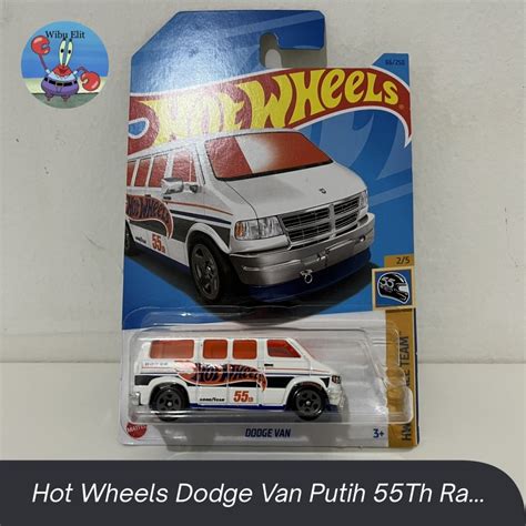 Jual Hot Wheels Dodge Van Putih 55Th Race Team Shopee Indonesia
