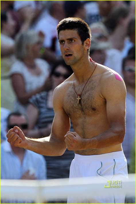 Novak Djokovic Rips Off Shirt During Wimbledon Win Photo 2462458