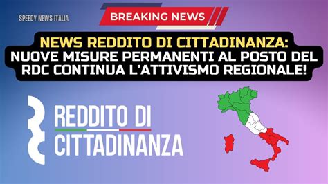 NEWS RDC NUOVE MISURE PERMANENTI AL POSTO DEL RDC CONTINUA LATTIVISMO