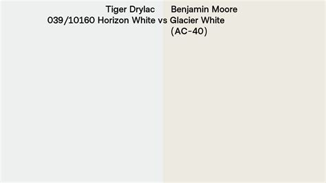 Tiger Drylac 03910160 Horizon White Vs Benjamin Moore Glacier White