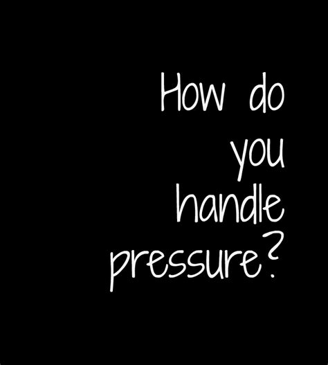 How do you handle pressure? - toni lagaras