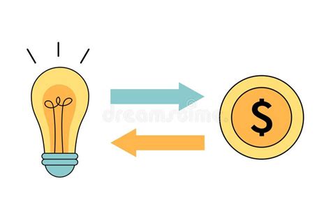 Idea Exchange Money For Business Concept Icon Banner Poster Stock