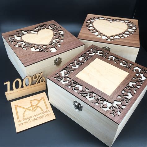 Le Coffret Bois 100 Personnalisable Ma Gravure Perso