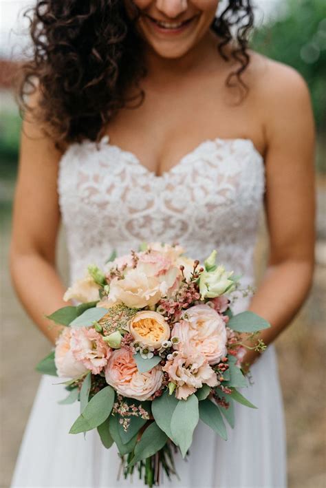 Bridal Bouquet Floral Deco Wedding Bridal Bouquet Apricot Bridal