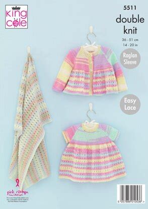 Dress Matinee Coat And Blanket In King Cole Beaches Dk