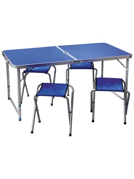Комплект Ecos CHO-150-E Пикник (стол и 4 стула) синий - купить с ...