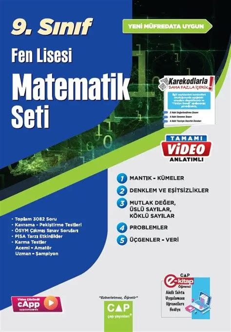 Çap Yayınları 9 Sınıf Fen Lisesi Matematik Seti Kitap Mağazası