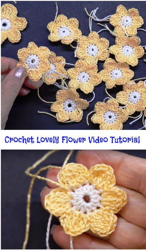 Crochet Lovely Flower Video Tutorial Crochet Ideas
