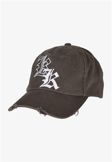 Karl Kani Accessoires Old English Distressed Trucker Cap Anthracite