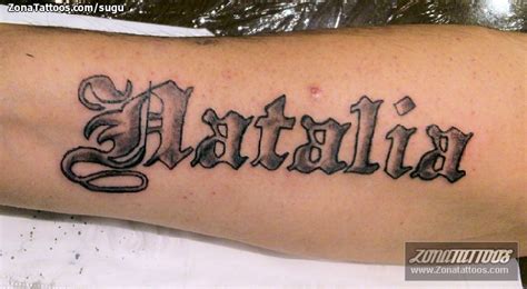 Tatuaje De Nombres Natalia Letras