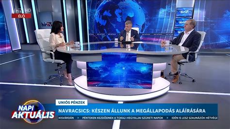 Napi aktuális Csuhaj Ildikó és Bencsik Gábor 2023 10 03 HÍR TV