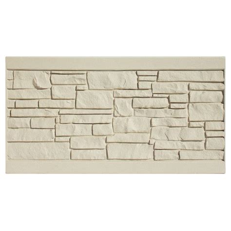 Simtek Ecostone 3 Ft H X 6 Ft W Beige Composite Fence Panel