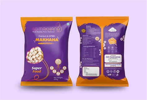 Unique Makhana Pouch Design Behance