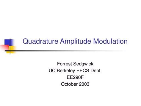 PPT Quadrature Amplitude Modulation PowerPoint Presentation Free