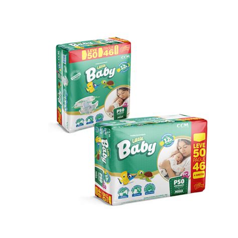 Marca De Fralda Descartavel - Kit com 2 Pacotes de Fraldas Descartável Little Baby Mega. Escolha os ...