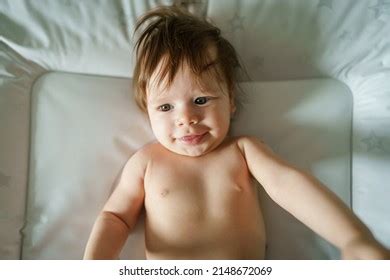 One Happy Small Caucasian Baby Naked Stock Photo Shutterstock