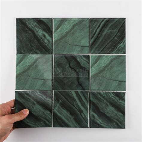 Dark Green Square Tile | Mosaic pool, Mosaic tiles, Ceramic mosaic tile