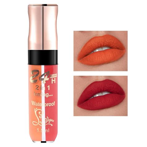 Creamy Lipstick Satin 2024 Buildable Non Stick 2 In 1 Glitter Nonstick Lipstick 2in1 Lip Glaze