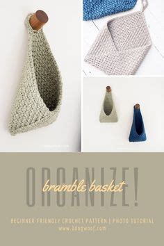 Bramble Basket Hanging Organizer Crochet Patterns Free Crochet