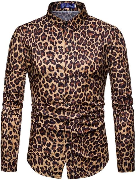 Loeay Camisa Con Estampado De Leopardo De Club Nocturno De Tendencia