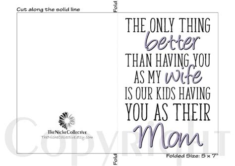 Free Mother S Day Cards Printable For Wife