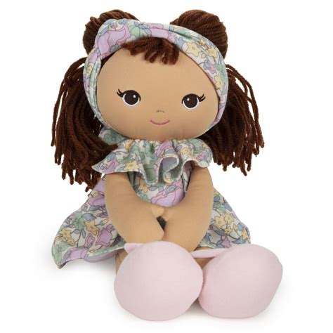 GUND Baby Toddler Doll Plush Brunette, Green Garden Dress, 8" - Walmart ...