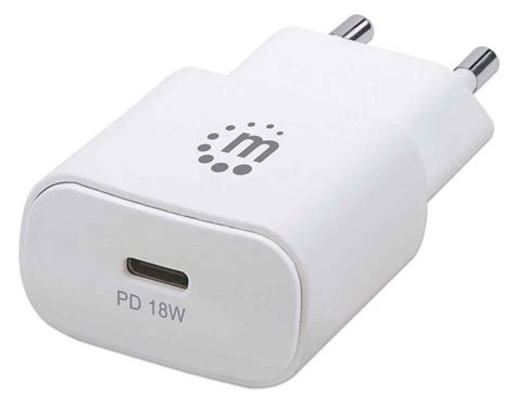 Punjač za mobitel i tablet Manhattan PD3 0 Wall Charger 18W USB C Power