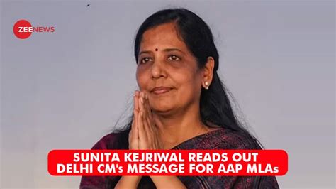 People Of Delhi Should Not Suffer Sunita Kejriwal Reads Out Delhi CM