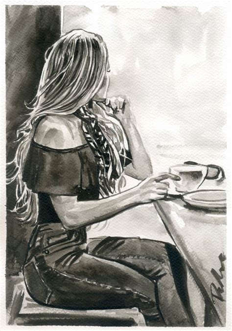 Memories Ink Drawing By Tashe Female Art Painting Art