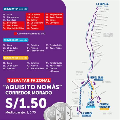 Corredor Morado Nueva Tarifa De S 150 ¿qué Rutas Y Tramos Cortos