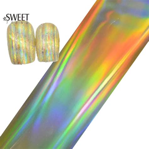 Cmx Cm Hot Laser Gold Nail Foils Glue Adhesive Nail Art Transfer Foil Sticker Stylish Decor