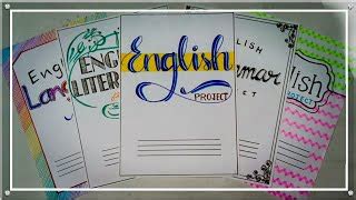 English Project Front Page Decoration : Front page design for project 💖 ...