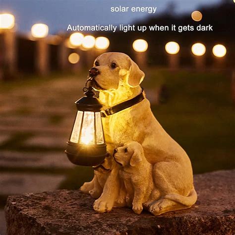 Dog Solar Lights Outdoor Waterproof Dog Garden Decor Solar Garden ...