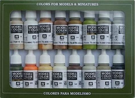 Vallejo Model Color Transparent Colours Acrylic Paint Set Assorted