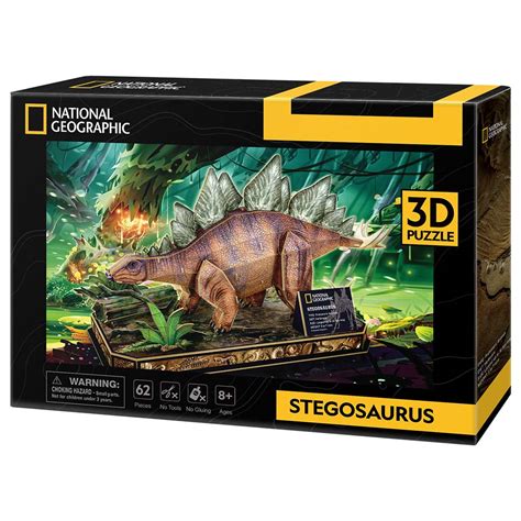 Cubicfun National Geographic Stegosaurus Dinosaur 3D Puzzle 62pcs