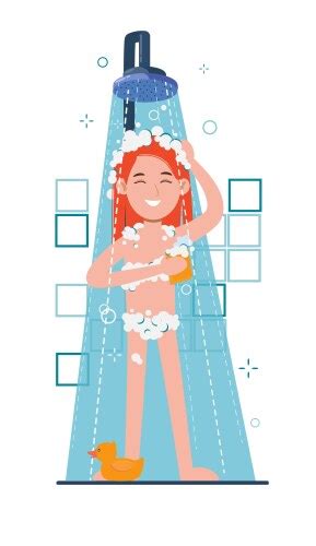 Woman Showering Cartoon Vector Images Over 3 100