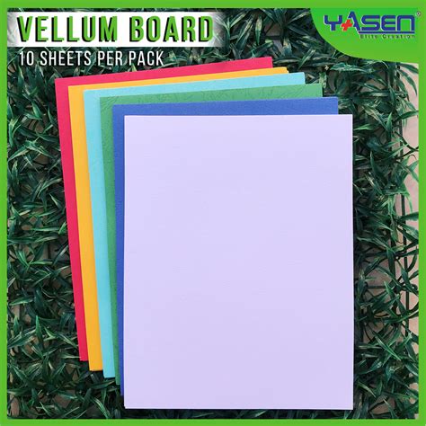 Yasen Vellum Specialty Board Paper White Colored 230gsm Short A4