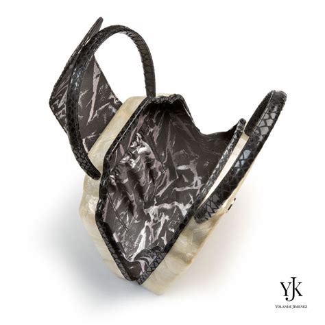 Serena Scallop Capiz Handbag Black Swarovski