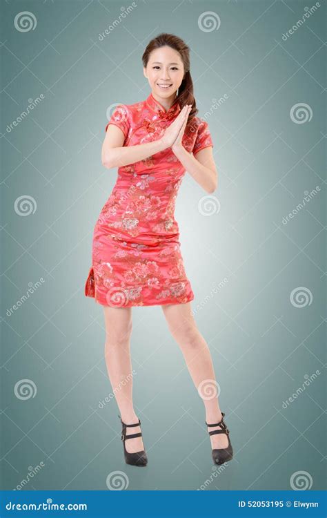 Cheongsam Woman Stock Image Image Of Mandarin Clothing 52053195