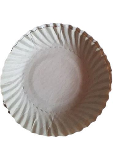 White Inches Round Eco Friendly Disposable Paper Plate For Events And