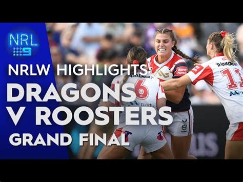 NRLW Highlights Dragons V Roosters Grand Final NRL On Nine YouTube