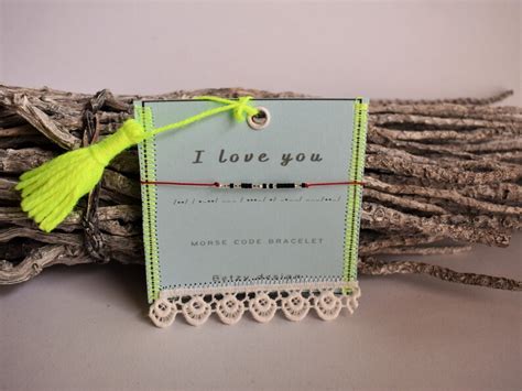 Morse Code I Love You Bracelets Secret Morse Code Jewelry Etsy