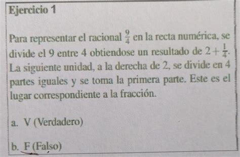 Ejercicio Para Representar El Racional En La Recta Num Rica Se