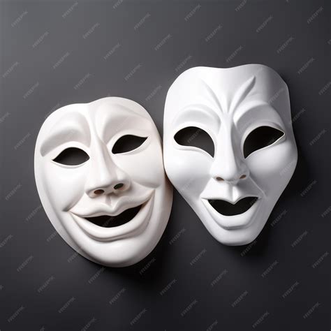 Premium AI Image | Tragedy Strikes Isolated Masquerade Mask in White