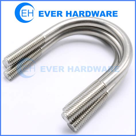 Metric M6 304 Stainless Steel U Bolts Round Bend U Bolt Screws U Type